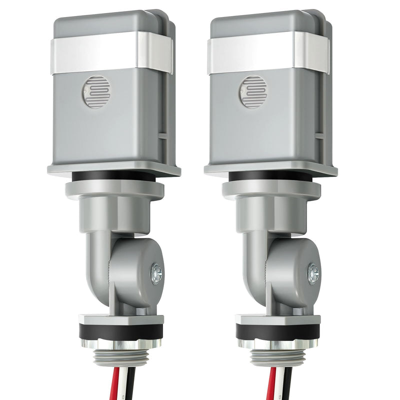 [Australia - AusPower] - Retisee 2pcs 120-volt Swivel and Stem Mount Thermal Photocontrol, Dusk to Dawn Sensor Reliable Automatic Light Sensor for Outdoor Lights with Delay Feature Resistant Housing 