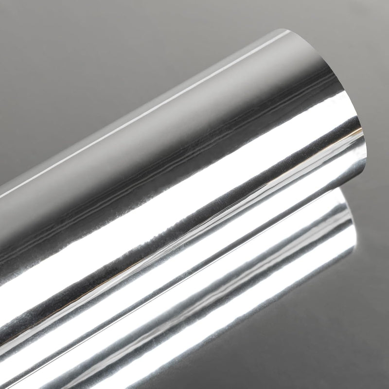Abyssaly Flexible Wall Mirror Tape Stickers - Silver Mirrored Contact Paper 23.6“ x 196.8" - Self Adhesive Peel and Stick Mirrors Sticky- Non Glass Safety Reflective Mirror Sticker Film for Wall 23.6" x 196.8"