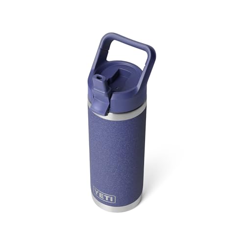 YETI Rambler 18 oz Bottle, Vacuum Insulated, Stainless Steel with Straw Cap, Moon Dust Moon Dust - Textured