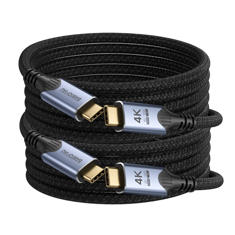 Long USB-c Cables 2 Pack 10FT, 100W Fast Charging, 20Gbps SuperSpeed USB 3.2 Gen 2x2, 4K@60Hz Video, Compatible with Thunderbolt 4/3 10FT+10FT