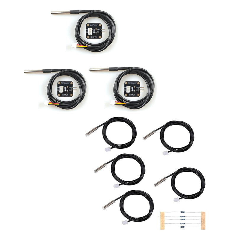 [Australia - AusPower] - Gikfun DS18B20 & NTC Thermistor Temperature Sensor Probe Bundle - 10K 3950 Waterproof for Arduino 