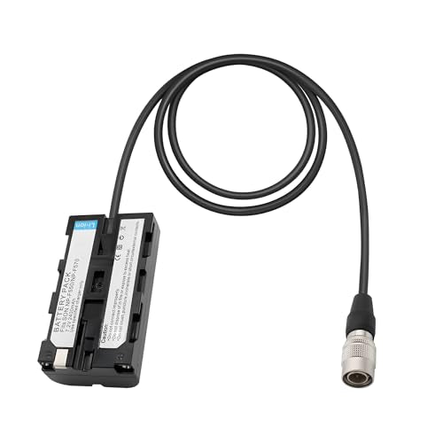 Hirose 4 Pin Male to NP-F970/F750/F570/F550 Dummy Battery Power Cable Compatible with Sony L Series, Atomos Shogun Inferno Ninja, BMPCC 6K Pro, Zoom F6, SmallHD, Portkeys Monitors, 90cm