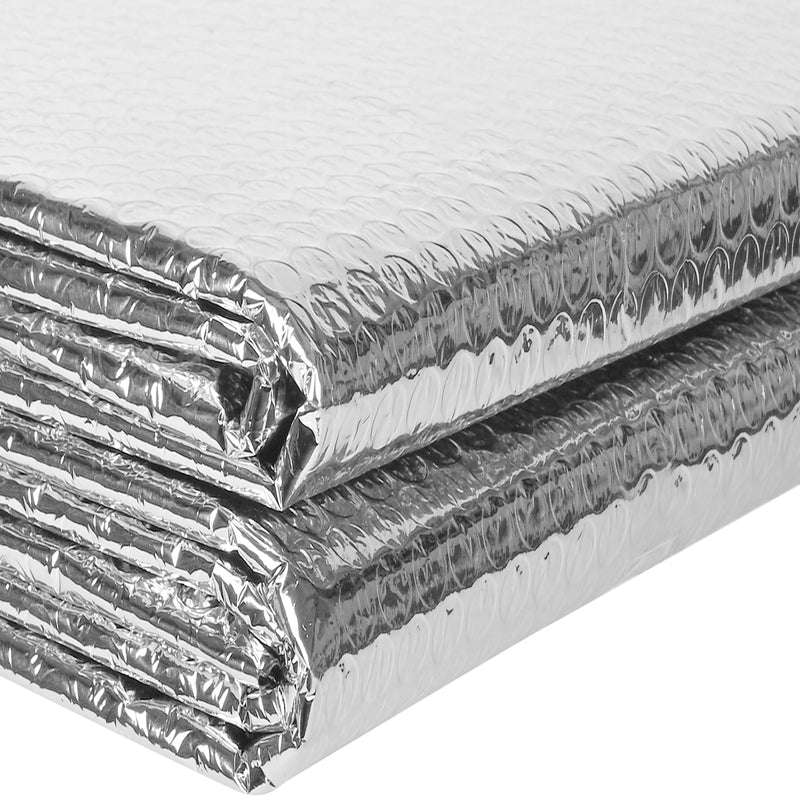 ToLanbbt Reflective Insulation Roll, 23.6IN x 25FT Double Bubble Wrap Insulation Sheet, Reflective Aluminum Foil 2MM Thermal Shield Radiant Barrier with 120 Pcs Adhesive Tapes for Window RV Attic Wall 1 2mm, 23.6 x 300 IN