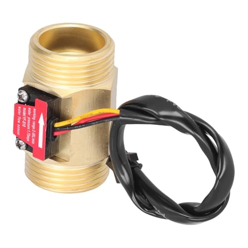 [Australia - AusPower] - G1 Male Thread Brass Water Flow Sensor,Hall Effect Liquid Flowmeter Fluidmeter Counte,2-50L/min 