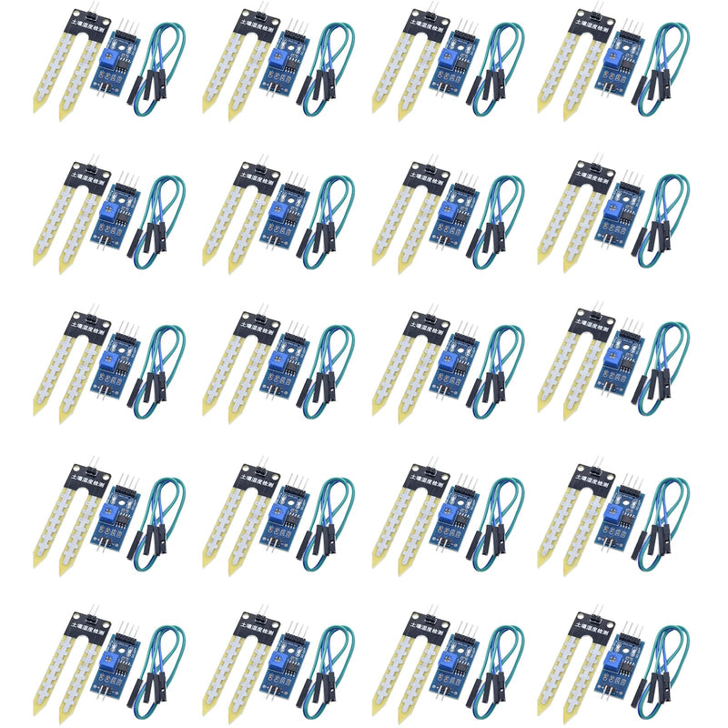 [Australia - AusPower] - 20 Pieces of LM393 3.3V-5V Soil Moisture Detection Sensor, Soil Humidity Sensor,Soil Hygrometer for Arduino Automatic Watering Systems,Robots, and Smart Cars 