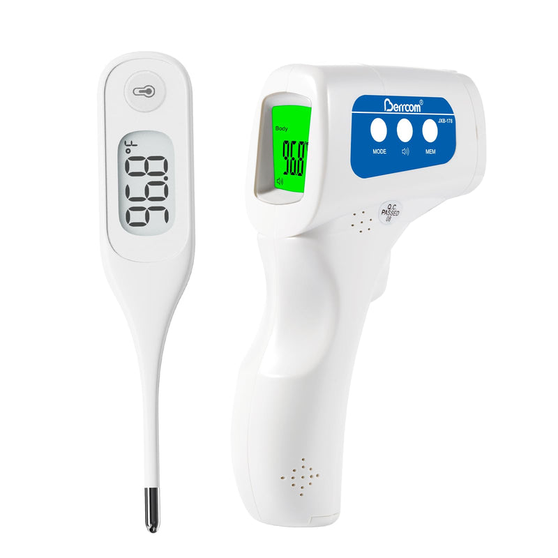 [Australia - AusPower] - [Value Bundle] Berrcom Digital Thermometer DT101 & Berrcom Forehead Thermometer for Adults and Kids JXB-178 
