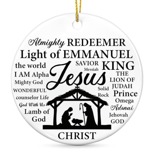 Jesus Nativity Christmas Ornament-Religious Christian Gifts for Women Men N