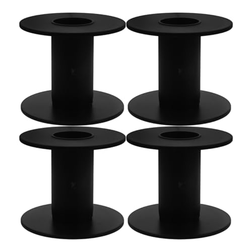 HEMOTON Pack of 4 Empty Cable Spools Interchangeable Wire Spools Cable Reels for Storing Solder Wire Fishing Line and Heating Wires, Compact for Home, Workshop and Laboratory