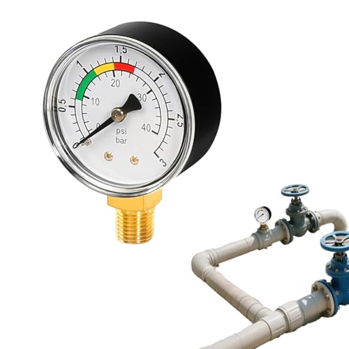 1 piece pressure gauge, high precision pressure gauge, mano meter sand filter system, mano meter 1/4 inch pool pressure mano meter, sand filter system, 0-3 bar/psi, precise water pressure gauge for