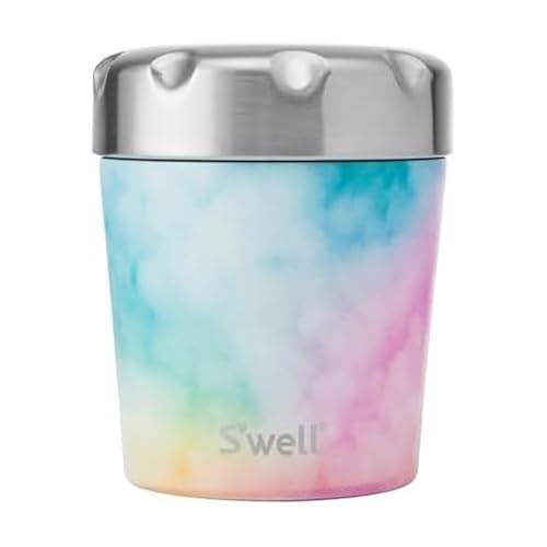 S'well Stainless Steel Ice Cream Chiller, 16oz, Candy Cloud, Triple Layered Vacuum Insulated Container Keeps Ice Cream Frozen For Up To Four Hours, BPA Free