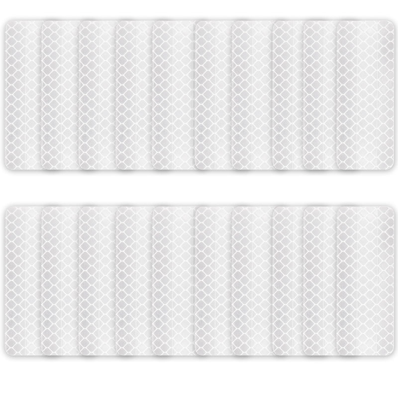 20PCS Night White Reflective Tape,Mailbox Reflectors,Can Be Used as Helmet Stickers and Tape,Applicable for Bikes,Pets and Gear,Enhancing Nighttime Safety