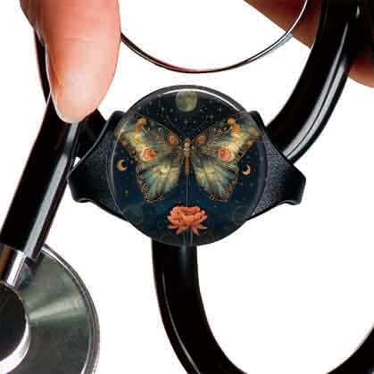 [Australia - AusPower] - Butterfly StethoscopeTag Personalized,Nurse Doctor StethoscopeID Tag Customized, Medical StethoscopeName Tag,Ideal for Anyone That uses a Stethoscope, Nursing Students,etc. 