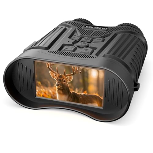 Night Vision Goggles, 4K HD Night Vision Binoculars with 7X Digital Zoom, 3'' HD Screen & Rechargeable Battery for Camping & Security, with 32GB TF Card for Photos and Videos, Gifts for Men Him Dad