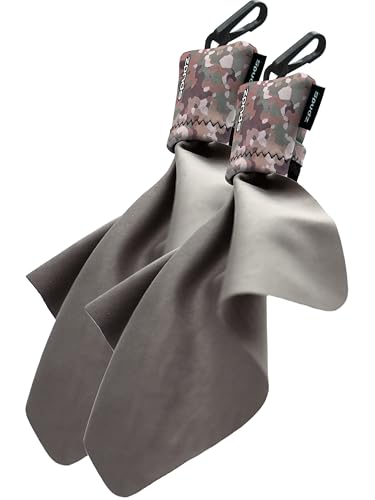 SPUDZ Ultra Microfiber Lens Cleaner with Closeable Bottom – Clip-On Pouch, Washable – for Binoculars, Scopes, Glasses, Screens | Ultra Multi-Camo, 6 x 6 Inch (2-Pack) 6 x 6 Inch (2-Pack)