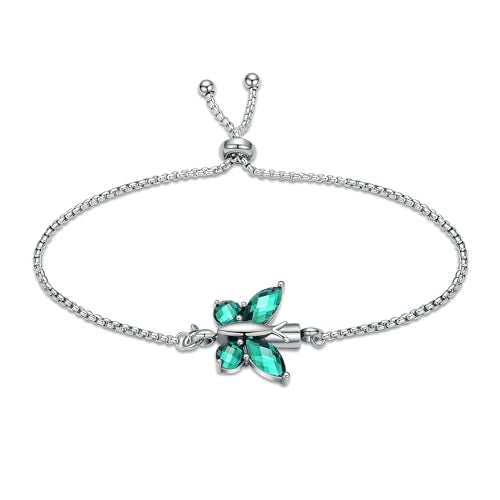 zeqingjw Cremation Jewelry Butterfly Urn Bracelet for Ashes for Women Stainless Steel Adjustable Urn Bangle Memorial Keepsake Ash Holder Bracelet Green
