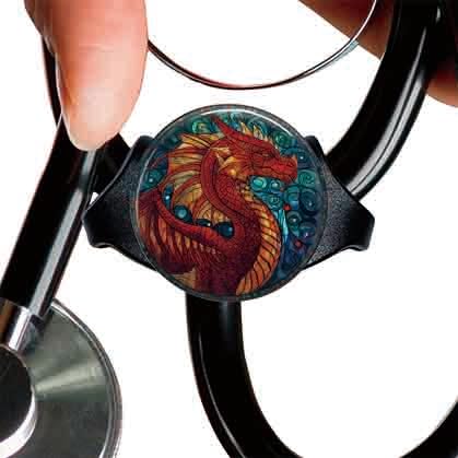 [Australia - AusPower] - Dragon StethoscopeTag Personalized,Nurse Doctor StethoscopeID Tag Customized, Medical StethoscopeName Tag,Ideal for Anyone That uses a Stethoscope, Nursing Students,etc. 