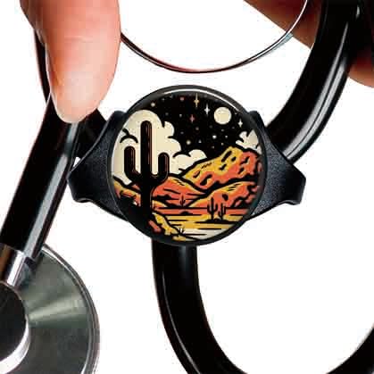 [Australia - AusPower] - Desert StethoscopeTag Personalized,Nurse Doctor StethoscopeID Tag Customized, Medical StethoscopeName Tag,Ideal for Anyone That uses a Stethoscope, Nursing Students,etc. 