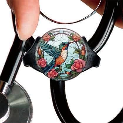 [Australia - AusPower] - Flowers and Birds StethoscopeTag Personalized,Nurse Doctor StethoscopeID Tag Customized, Medical StethoscopeName Tag,Ideal for Anyone That uses a Stethoscope, Nursing Students,etc. 