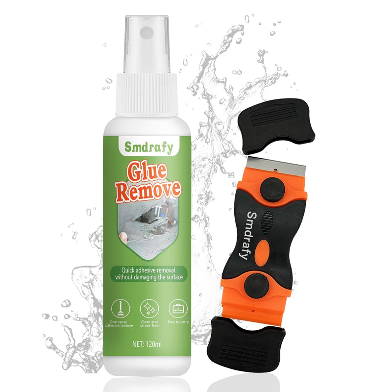 120 ml Sticker Remover with Scraper Labels Remover Removes Adhesive | Quickly removes stubborn adhesive residues, labels, stickers, easy to clean, suitable for various surfaces