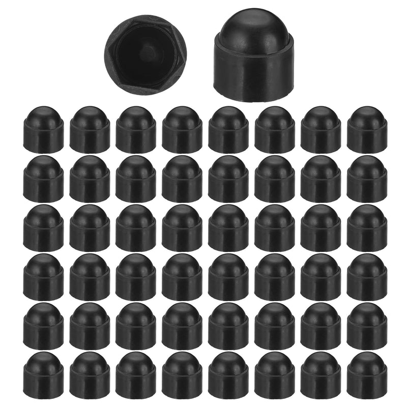 [Australia - AusPower] - PATIKIL 50 Pcs Hex Nut Cover, M12x18x22mm Nylon Screws Bolt Covers Caps Dome Acorn Hex Head Bolt Protection Cap for Screws Nut, Black Green 