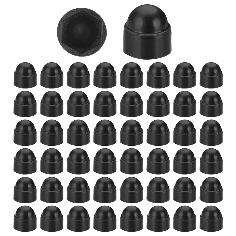 [Australia - AusPower] - PATIKIL 100 Pcs Hex Nut Cover, M8x13x15mm Nylon Screws Bolt Covers Caps Dome Acorn Hex Head Bolt Protection Cap for Screws Nut, Black Green 