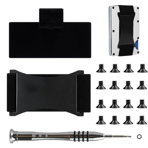 Dedoda wallet replacement screws and elastic band kit compatible with Ridge Wallets, screw and bolt assortment set