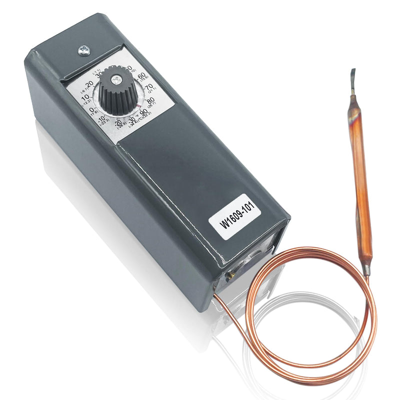 [Australia - AusPower] - W1609-101 Thermostat Temperature Controller Refrigeration Remote Bulb TH-1609, from -30 Degrees F to 90 Degrees F, 5 Ft Capillary (-34 Degrees C to 32 Degrees C) 