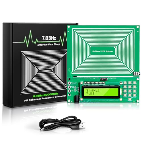 Schumann Frequency Generator Device 7.83 Hz | Adjustable 0.1 Hz to 200 kHz, with display and USB, portable, frequency counter and pulse generator