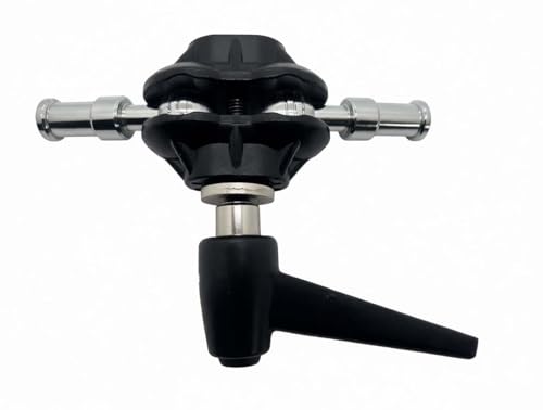 Light Stand Adapter Camera Mount Bracket with Double Swivel Ball Joint,5/8" Baby Pin with 1/4" and 3/8" Female Threads Compatible with Light Stands,Super Clamps,Tripod Heads
