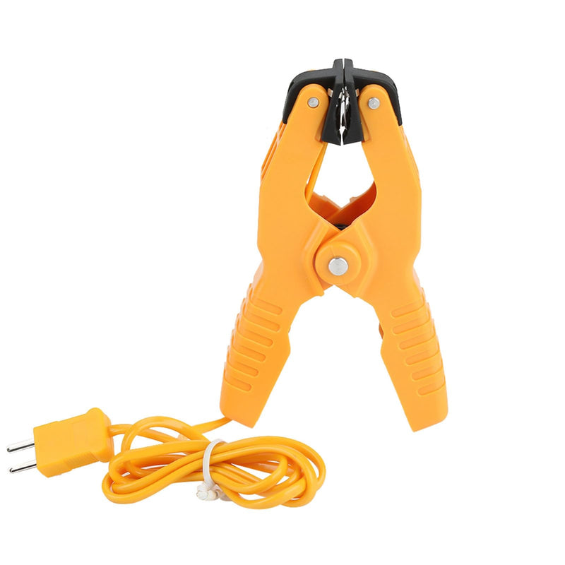 [Australia - AusPower] - Clamp Temperature Probe, HT-05 K Type Pipe Clamp Thermocouple with 1~3/8" Jaw, -40~200°C HVAC Tools Temperature Clamps, Yellow Lead Pipe Clamp for Pipes Temperature Test 