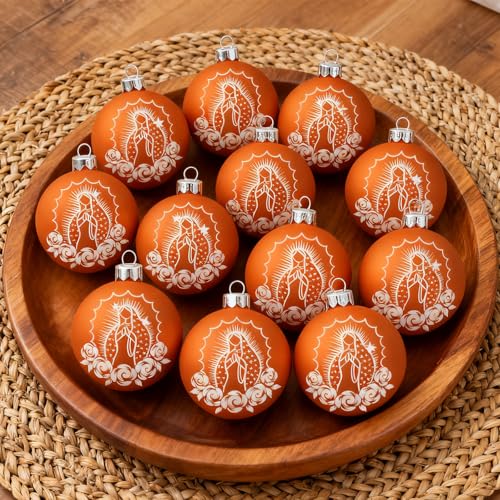 Miniinflat 18 Pcs Christmas Velvet Ball Ornaments for Tree, Guadalupe