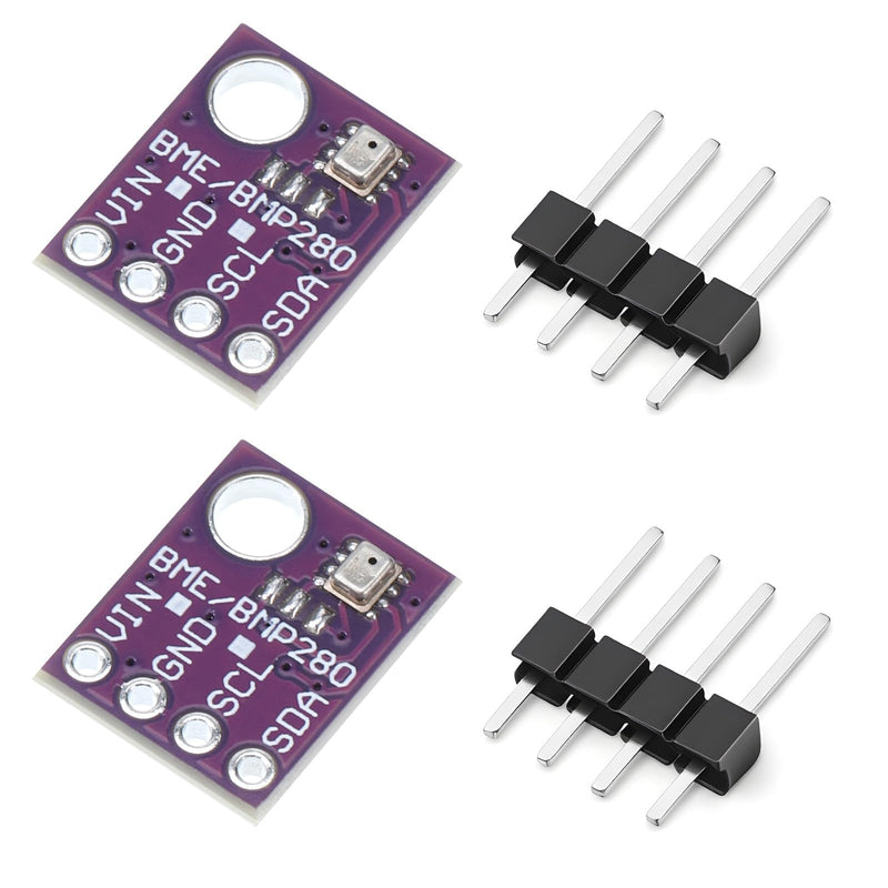 [Australia - AusPower] - BME280 Sensor, 2Pcs 5V BME280 Module Atmospheric Pressure Temperature Humidity Sensors 