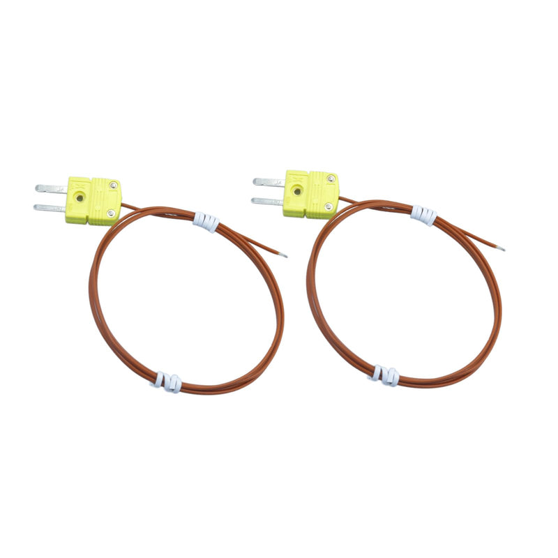 [Australia - AusPower] - K Type Thermocouple Compatible with Fluke 80PK-1 Bead-Thermocouple Probe Temperature Range: 50°F to 750°F Cable Length 40 in 2 Packs 