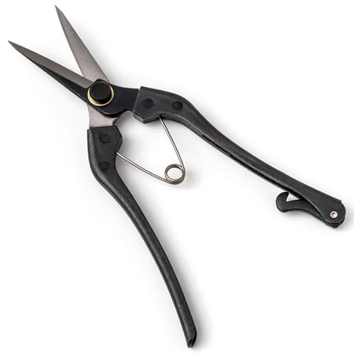 Wablade Japanese pruning scissors, 8.2-inch double-blade tool for trimming buds and flowers