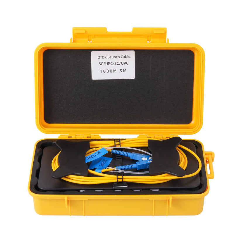 [Australia - AusPower] - OTDR Launch Cable Box Single Mode SM 9/125 Fiber Optic OTDR Launch Cord Dead Zone Eliminator Extension Cord Fiber Optic Optical Cable Tester Tool (SC/UPC-SC/UPC, 1000 Meter) SC/UPC-SC/UPC 