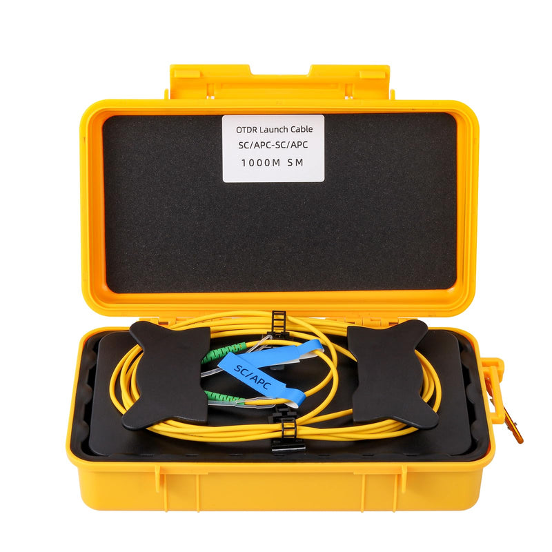 [Australia - AusPower] - OTDR Launch Cable Box Single Mode SM 9/125 Fiber Optic OTDR Launch Cord Dead Zone Eliminator Extension Cord Fiber Optic Optical Cable Tester Tool (SCAPC-SCAPC, 1000 Meter) SCAPC-SCAPC 