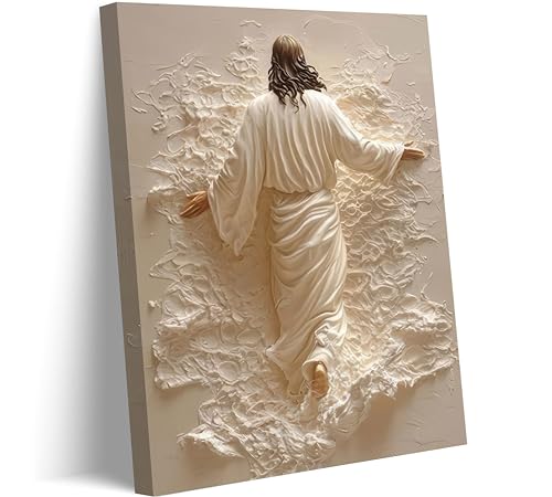 joebt Jesus Walking On Water Canvas Wall Art, 16x24in 24"L x 16"W