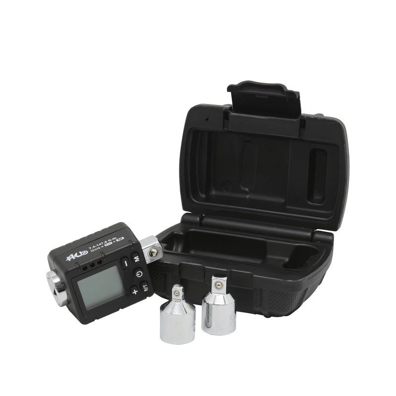 [Australia - AusPower] - HB 3-Piece Digital Torque Adapter Set AAM002-U, 1/2" Drive 7.4–147.6 Ft-lb (10–200Nm), ±2% Accuracy, Peak/Trace Modes, 5 Units, Memory, LED & Buzzer Alerts, Chrome Vanadium Steel, Made in Taiwan 