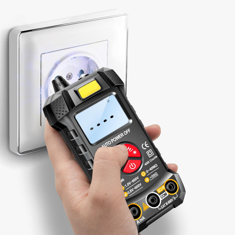 [Australia - AusPower] - Digital Multimeter 4000 Counts TRMS,Volt Meter Fast Measures AC/DC Voltage Current,Resistance,Continuity NCV Voltage Tester for Automotive Electrical Diagnostics&Electric Tools(AAA Battery Include) 