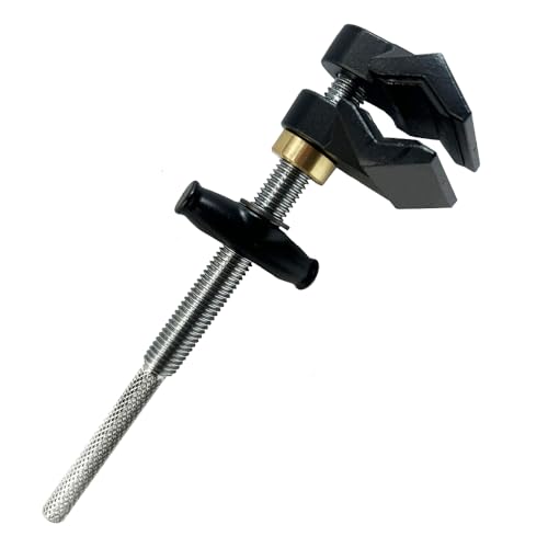 7" Mini End Jaw Vise Grip,Steel Shaft End Pipe Clamp with Adjustable Aluminum Jaws,Rubber Pads for C Stand,Video Light,Soft box,Ball Head,Magic Arm Photography Accessories