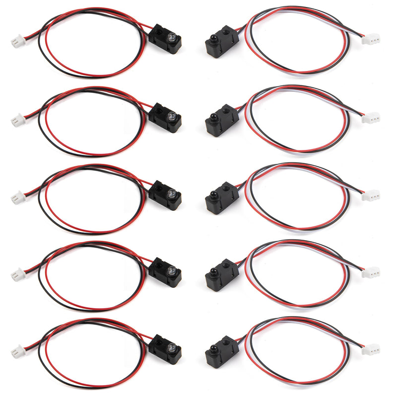 [Australia - AusPower] - 5Pcs IR Break Beam Sensor LEDs Counting Module Distance Sensor Split 5MM Through-Beam Photoelectric Switch for Apply Relay 5 Sensors 