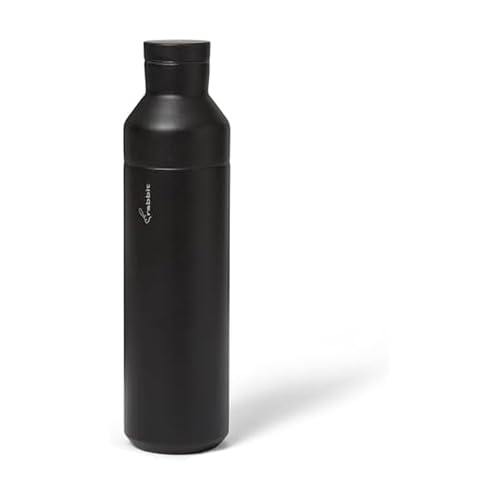 Rabbit Insulated Wine Bottle and Cocktail Shaker – 750mL Stainless Steel, Double-Walled Vacuum-Sealed, Leak-Proof, Portable Beverage Container with Strainer, Holds Full Wine Bottle or Batch Cocktails
