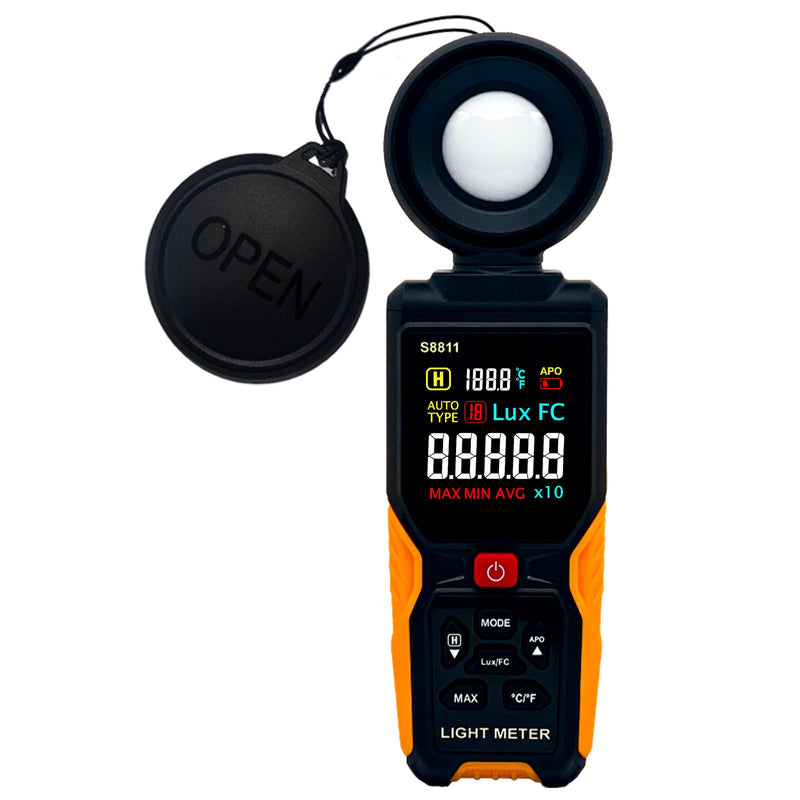 [Australia - AusPower] - Digital Illuminance Meter Light Meter 200,000Lux Meter/18,500FC,Luxmeter for Photography Grow Plants Led Photometer Lighting Intensity Brightness Measurement 