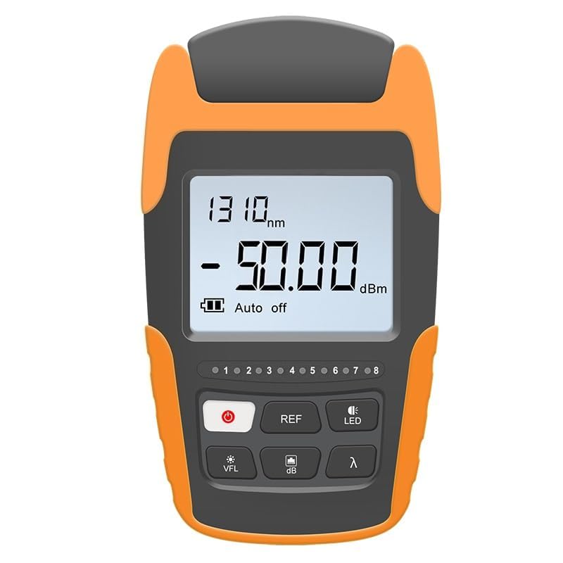 [Australia - AusPower] - Mini Optical Power Meter,Portable Fiber Optical Power Meter with Universal FC/SC/ST Interface and LED/VFL/RJ45 Sequence Function, 850/980/1270/1300/1310/1490/1550/1577/1625/1650 nm OPM530-05 