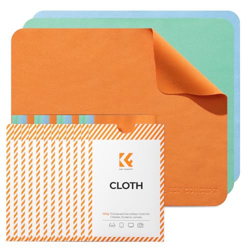 K&F CONCEPT Microfiber Lens Cleaning ClothX12,Glasses Cleaning,High Density 12