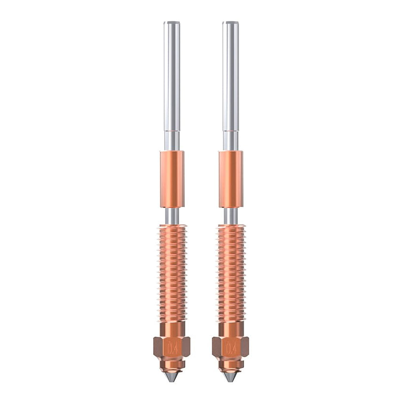 Creality Official K1C/ K1 SE Nozzle, 0.4mm 2PCS Quick-Swap 3D Printer Nozzle Kit, Copper Alloy and Hardened Steel Nozzle Suitable for Creality K1C, K1 SE, K2 SE, Ender 3 V3, Ender 3 V3 Plus 2P-0.4