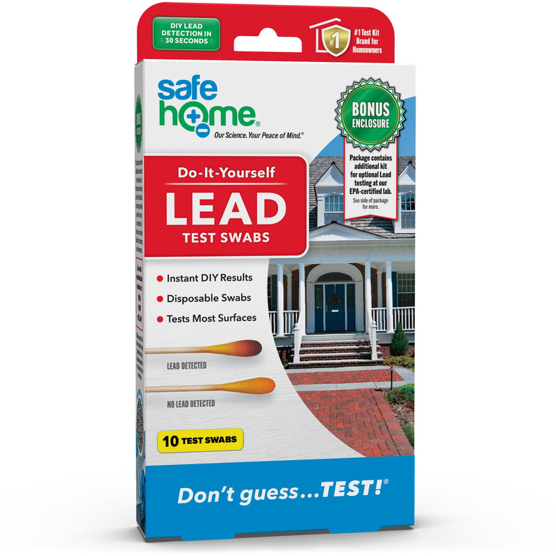 [Australia - AusPower] - Safe Home® Lead Combo Test Kit – 10 DIY Swabs + Optional Testing at our EPA Certified Lab – Detect Lead on Solid Surfaces – USA Made for Homeowners & Contractors – (2 Pack) 2 