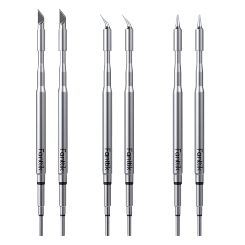 Fanttik C210 Soldering Tips (Pack of 6) | Replacement Soldering Tips for T1 Max, C210-K/I/IS, Quick Heating