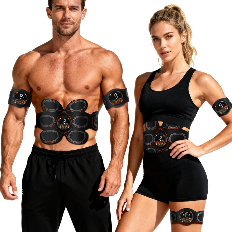 [Australia - AusPower] - BLASET ABS Muscle Stimulator, Ab Toning Trainer Fitness Belt, Workout Equipment for Abdomen, Arms and Thighs 
