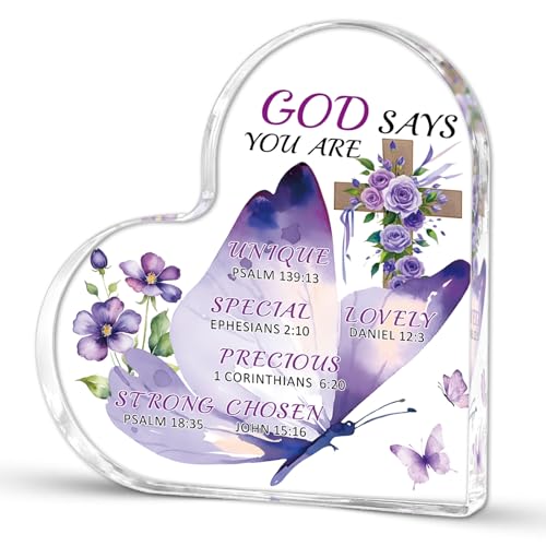 Spiritual Gift for Women Acrylic Butterfly Baptism Gift for Adults